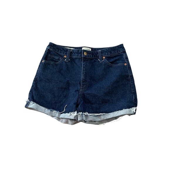 Universal Thread Vintage Midi Blue Frayed Jean Shorts - Picture 1 of 6